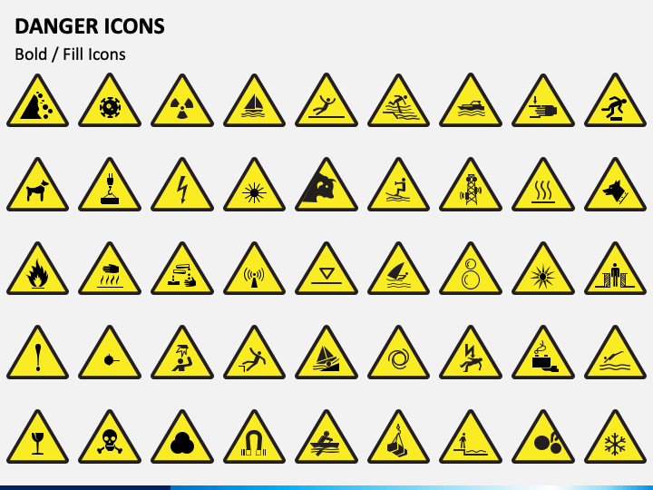Danger Icons PPT Slide 1
