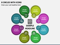 Eight Circles with Icons PPT Slide 1