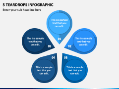 5 Teardrops Infographic PPT Slide 2