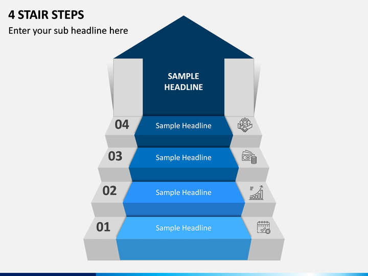 4 Stair Steps PPT Slide 1