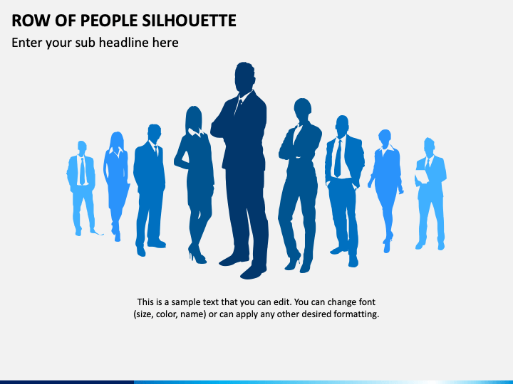 Row of People Silhouette PPT Slide 1