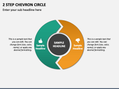 2 Step Chevron Circle for PowerPoint and Google Slides - PPT Slides