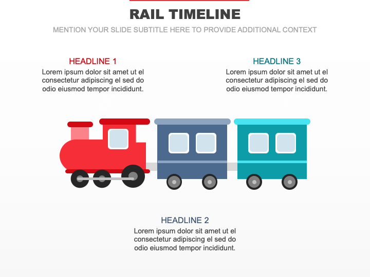 Rail Timeline PowerPoint and Google Slides Template - PPT Slides