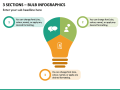 3 Sections - Bulb Infographics PPT Slide 2