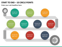 Start to End - 10 Circle Points PPT Slide 2