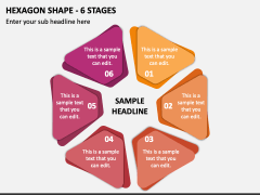 Hexagon Shape - 6 Stages PPT Slide 1