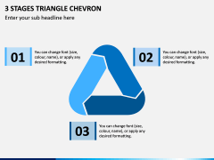 3 Stages Triangle Chevron PPT Slide 1