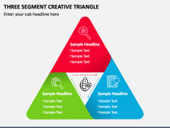Three Segment Creative Triangle PPT Slide 1