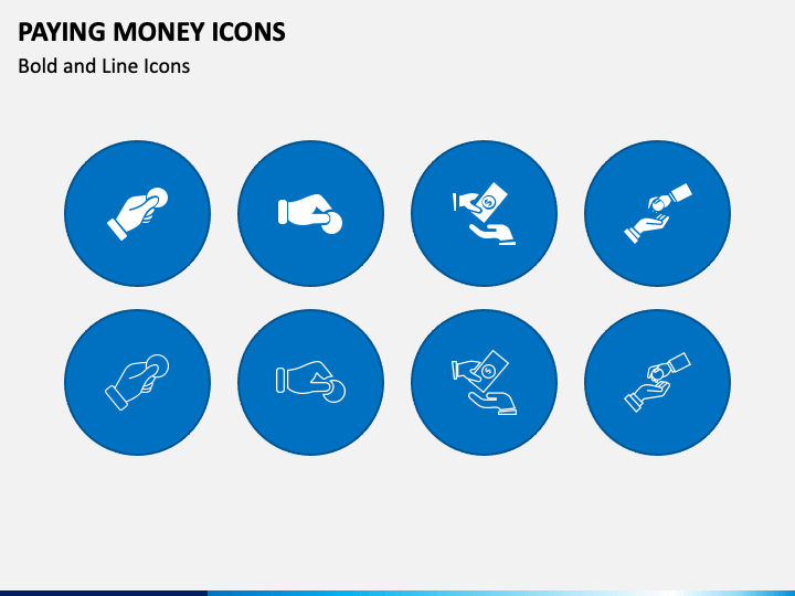 Paying Money Icons PPT Slide 1