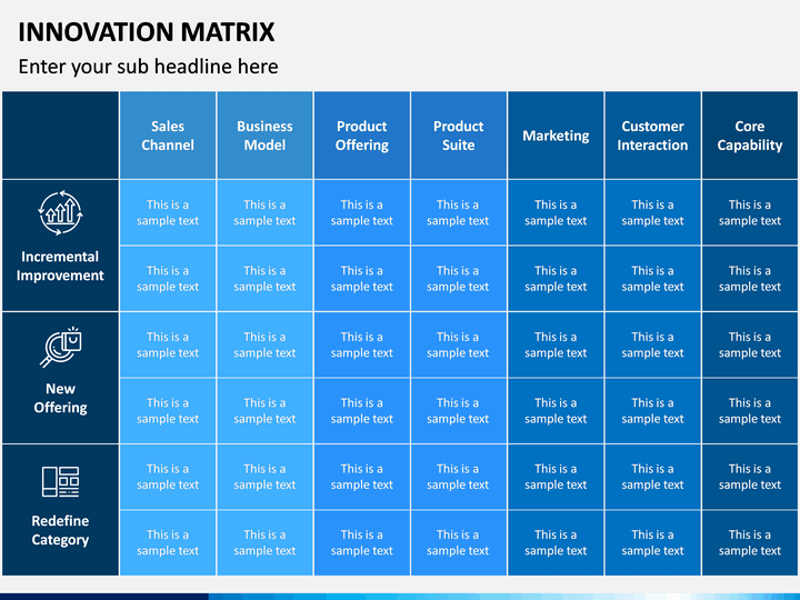 Innovation Matrix PowerPoint Template SketchBubble