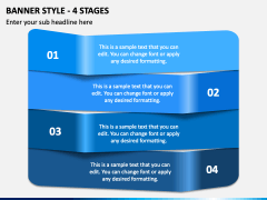Banner Style - 4 Stages PPT Slide 2