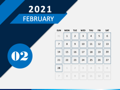 Calendar 2021 Type 4 PPT Slide 3