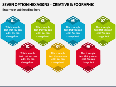 Seven Option Hexagons - Creative Infographic PPT Slide 1