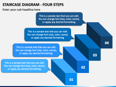 Staircase Diagram - Four Steps PPT Slide 2