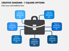 Creative Diagram - 7 Square Options PPT Slide 2