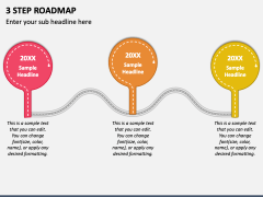 3 Step Roadmap PPT Slide 1