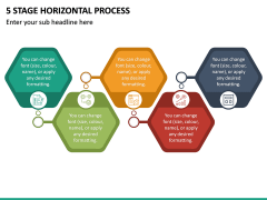 5 Stage Horizontal Process PPT Slide 2