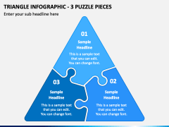 Triangle Infographic - 3 Puzzle Pieces PPT Slide 2