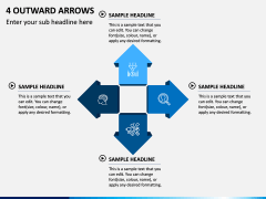 4 Outward Arrows PPT Slide 1