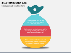 3 Section Money Bag PPT Slide 1