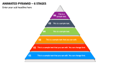 Animated Pyramid - 6 Stages PPT Slide 1
