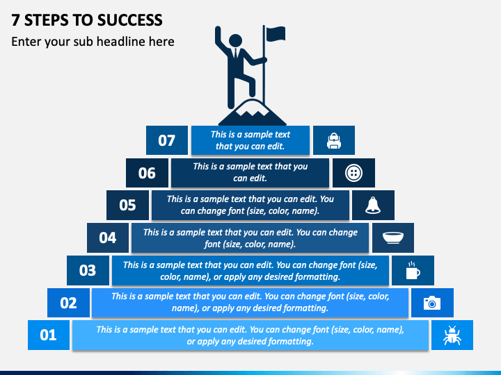 7 Steps to Success PPT Slide 1