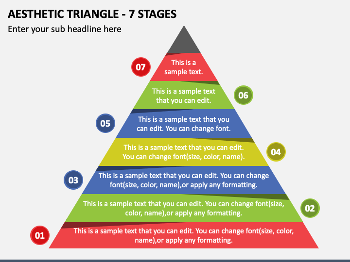 Aesthetic Triangle - 7 Stages PPT Slide 1