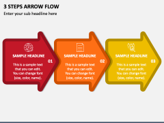 3 Steps Arrow Flow PPT Slide 1