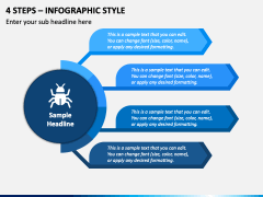4 Steps - Infographic Style PPT Slide 1