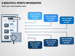6 Beautiful Points Infographic PPT Slide 1