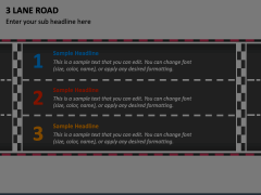 3 Lane Road Animated Presentation - SketchBubble