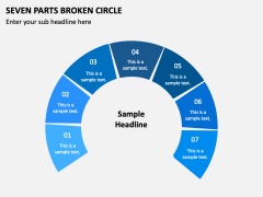 Seven Parts Broken Circle PPT Slide 2