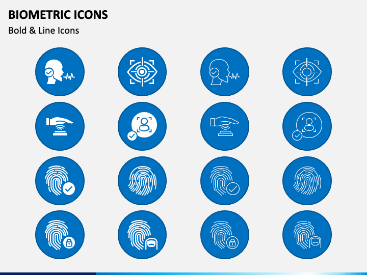 Biometric Icons PPT Slide 1