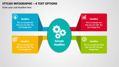 Stylish Infographic - 4 Text Options PPT Slide 1