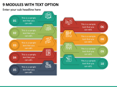 9 Modules with Text Option PPT Slide 2