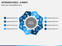 Octagon Puzzle - 8 Parts PPT Slide 1