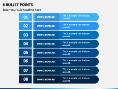 8 Bullet Points PowerPoint Template - PPT Slides