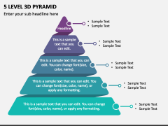 5 Level 3D Pyramid PPT Slide 1