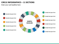 Circle Infographics – 11 Sections PPT Slide 2