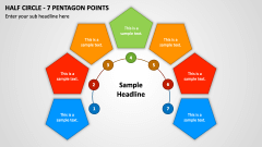 Half Circle - 7 Pentagon Points PPT Slide 1