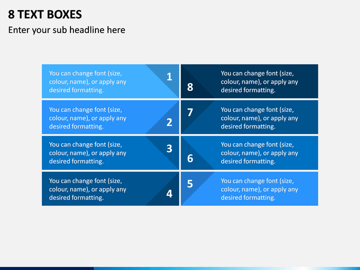 8 Text Boxes PPT Slide 1