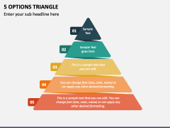 5 Options Triangle PPT Slide 2