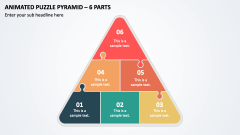 Animated Puzzle Pyramid - 6 Parts PPT Slide 1