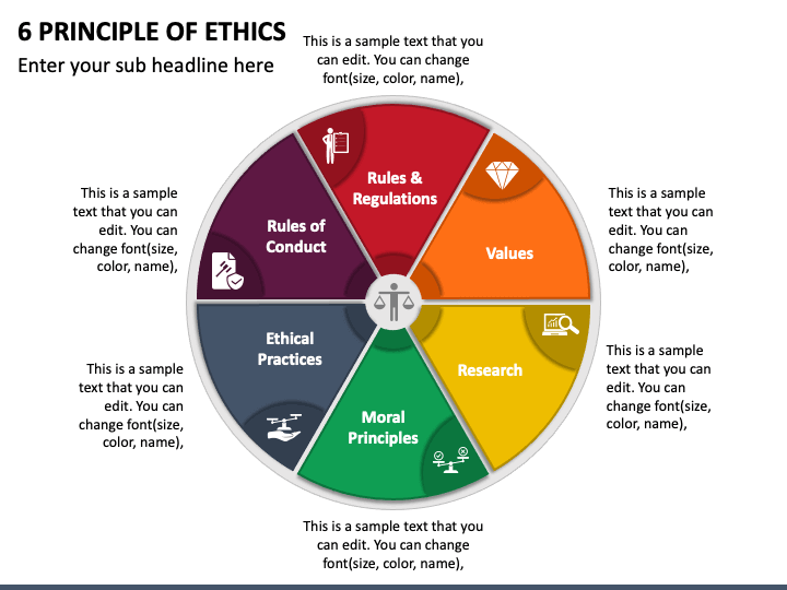 6 Principle Of Ethics Powerpoint Template Ppt Slides