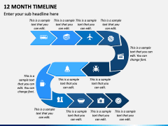 12 Month Timeline PPT Slide 1