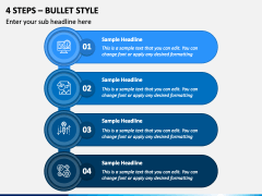 4 Steps - Bullet Style PPT Slide 1