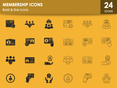 Membership Icons PPT Slide 1