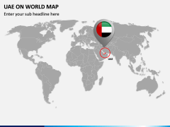 UAE on World Map PPT Slide 2