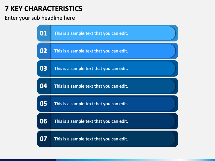 7 Key Characteristics PPT Slide 1