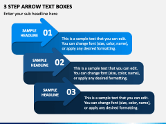 3 Step Arrow Text Boxes PPT Slide 2